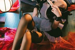 谁说黑色旗袍只是一件衣服？Vams子让图库里的每个像素都在叹息！